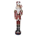 Clayre & Eef Statuetta decorativa di Natale Schiaccianoci 56x39x202 cm Rosso Metallo
