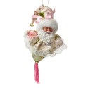 Clayre & Eef Christmas Ornament Santa Claus 35 cm White Textile