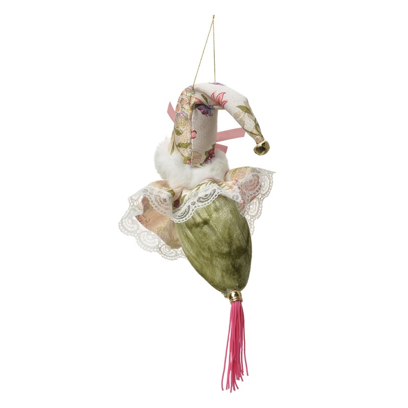 Clayre & Eef Christmas Ornament Santa Claus 35 cm White Textile