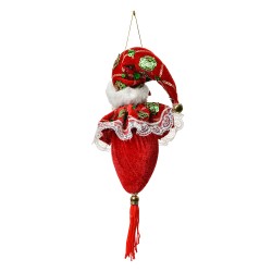 Clayre & Eef Christmas Ornament Santa Claus 35 cm Red Textile on Plastic