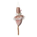 Clayre & Eef Christmas Ornament Santa Claus 35 cm Pink Textile