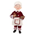 Clayre & Eef Statuetta decorativa di Natale Elfo 15x10x28 cm Rosso Tessuto