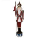 Clayre & Eef Weihnachtsdekorationsfigur Nussknacker 67x41x203 cm Rot Metall