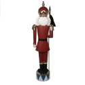 Clayre & Eef Weihnachtsdekorationsfigur Nussknacker 67x41x203 cm Rot Metall