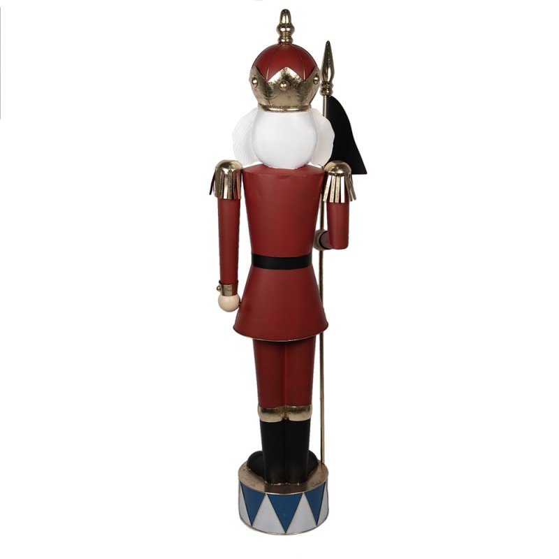 Clayre & Eef Weihnachtsdekorationsfigur Nussknacker 67x41x203 cm Rot Metall