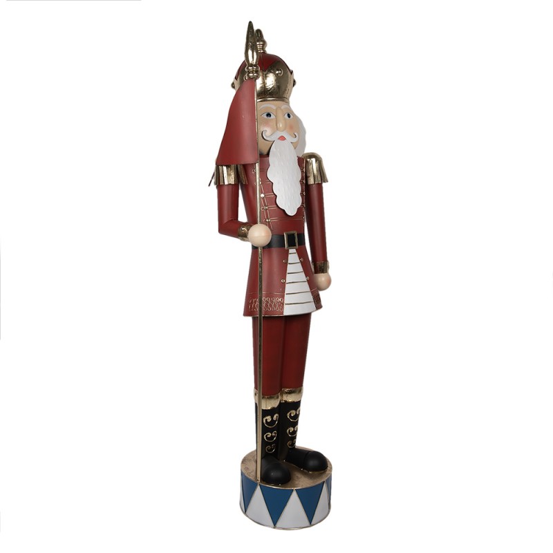 Clayre & Eef Weihnachtsdekorationsfigur Nussknacker 67x41x203 cm Rot Metall