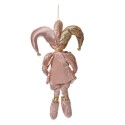 Clayre & Eef Decorative Pendant Elf 20x8x37 cm Pink Textile