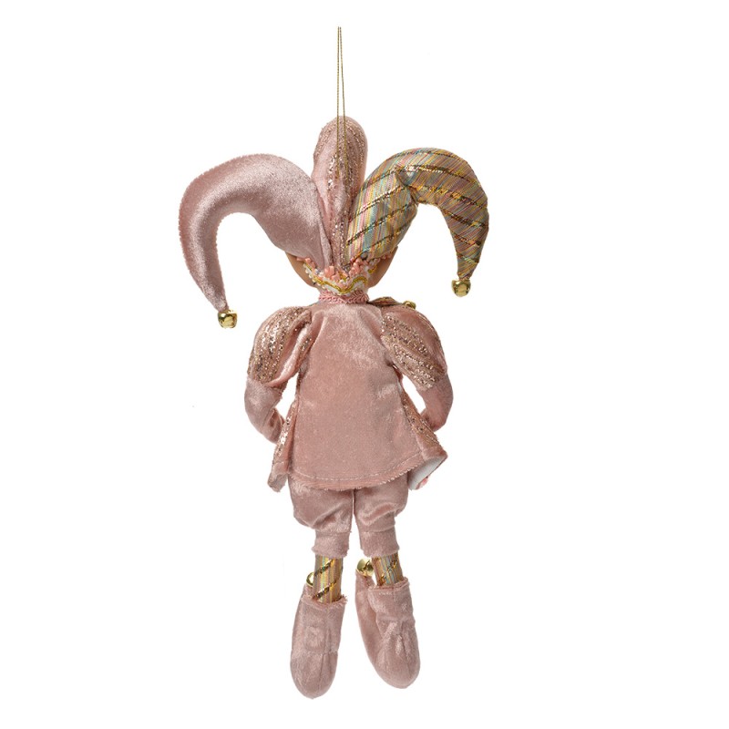 Clayre & Eef Decorative Pendant Elf 20x8x37 cm Pink Textile