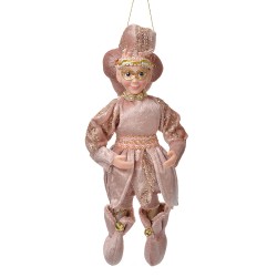 Clayre & Eef Pendentif de décoration Elfe 10x8x28 cm Rose Textile