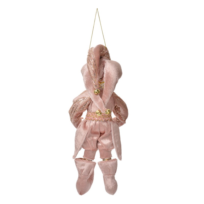 Clayre & Eef Pendentif de décoration Elfe 10x8x28 cm Rose Textile