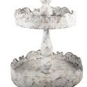 Clayre & Eef 3-Schicht-Etagere Ø 36x104 cm Beige Braun Metall