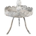 Clayre & Eef 3-Schicht-Etagere Ø 36x104 cm Beige Braun Metall