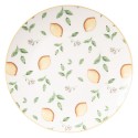 Clayre & Eef Assiette de petit d‚jeuner Ø 20 cm Blanc Porcelaine Citrons