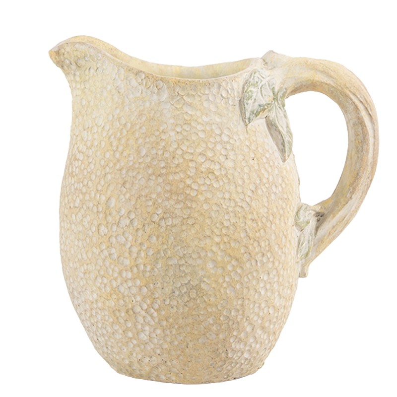 Clayre & Eef Dekorative Kanne 20x15x20 cm Gelb Grün Stein