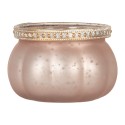 Clayre & Eef Teelichthalter Ø 9x6 cm Rosa Glas