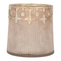 Clayre & Eef Porte-bougie Ø 10x10 cm Rose Verre