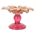 Clayre & Eef Portacandela Ø 14x9 cm Arancione Vetro
