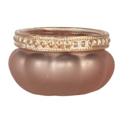 Clayre & Eef Porte-bougie Ø 6x4 cm Rose Verre