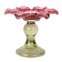 Clayre & Eef Teelichthalter Ø 14x11 cm Rosa Glas