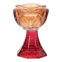 Clayre & Eef Porte-bougie Ø 7x10 cm Orange Verre