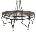 Clayre & Eef Banc de jardin Ø 152x234 cm Vert Métal