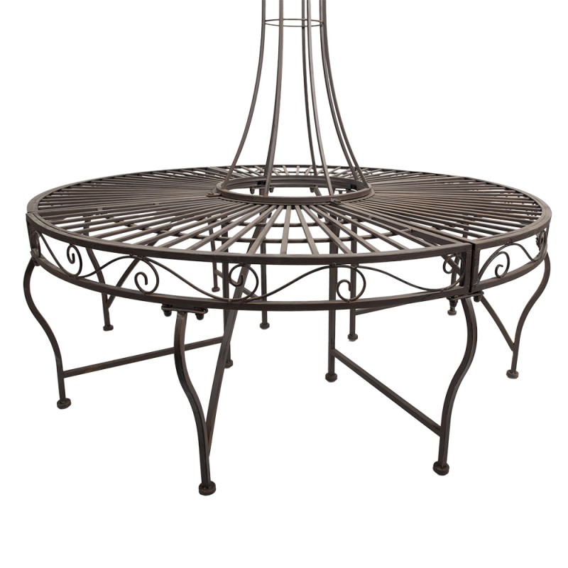 Clayre & Eef Banc de jardin Ø 152x234 cm Vert Métal