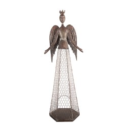 Clayre & Eef Statuetta decorativa 28x19x75 cm Marrone Metallo