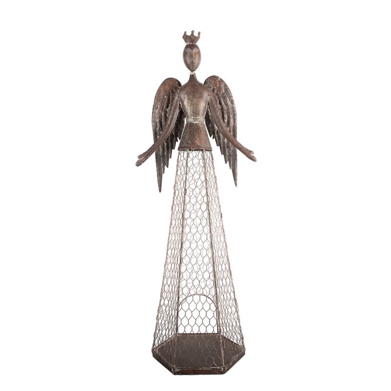 Clayre & Eef Statuetta decorativa 28x19x75 cm Marrone Metallo