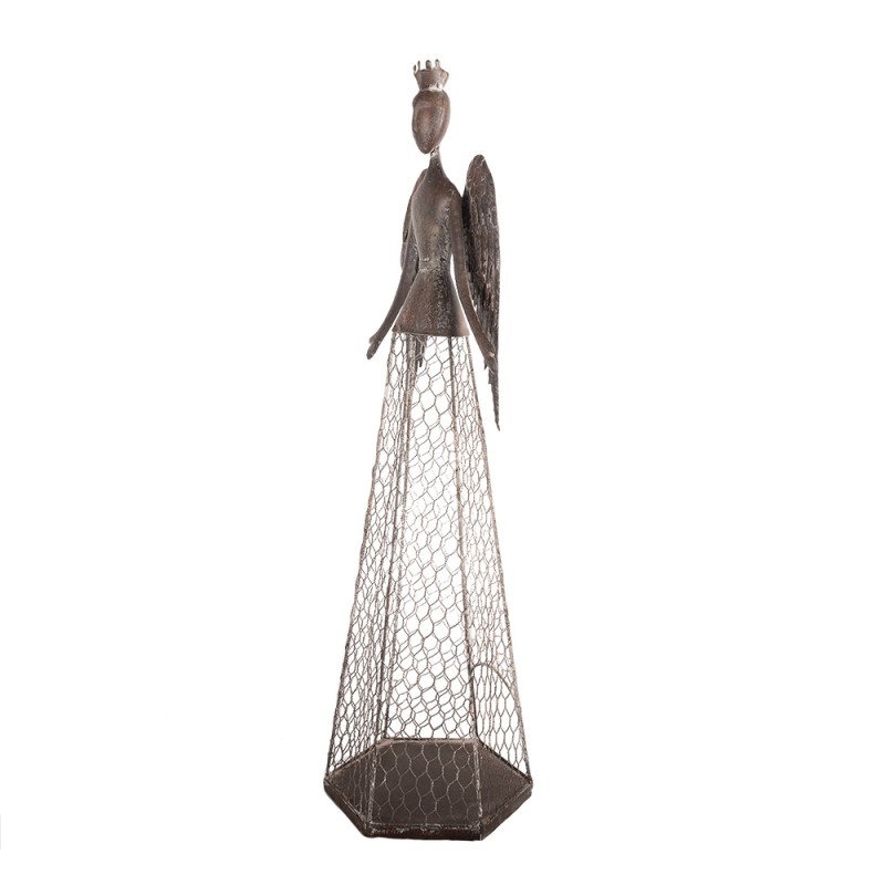 Clayre & Eef Statuetta decorativa 28x19x75 cm Marrone Metallo