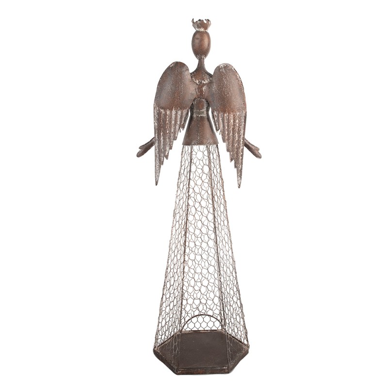Clayre & Eef Statuetta decorativa 28x19x75 cm Marrone Metallo