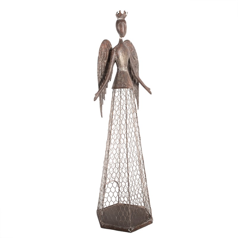 Clayre & Eef Statuetta decorativa 28x19x75 cm Marrone Metallo