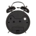 Clayre & Eef Sveglia analogica Ø 12x6x17 cm Nero Metallo