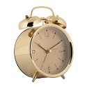 Clayre & Eef Analog Alarm Clock Ø 10x6x14 cm Gold colored Metal