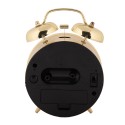 Clayre & Eef Analog Alarm Clock Ø 10x6x14 cm Gold colored Metal