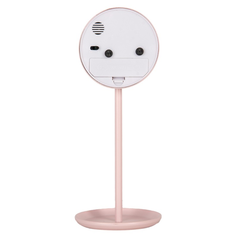 Gabriël Analog Alarm Clock Ø 9x21 cm Pink Metal