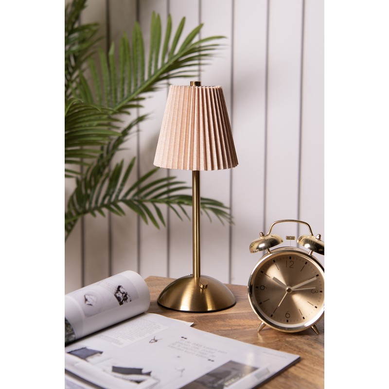 Gabriël Lampe de table Ø 12x30 cm Beige Métal