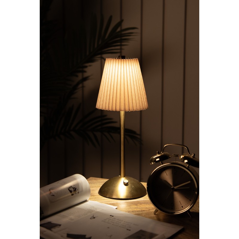Gabriël Lampe de table Ø 12x30 cm Beige Métal