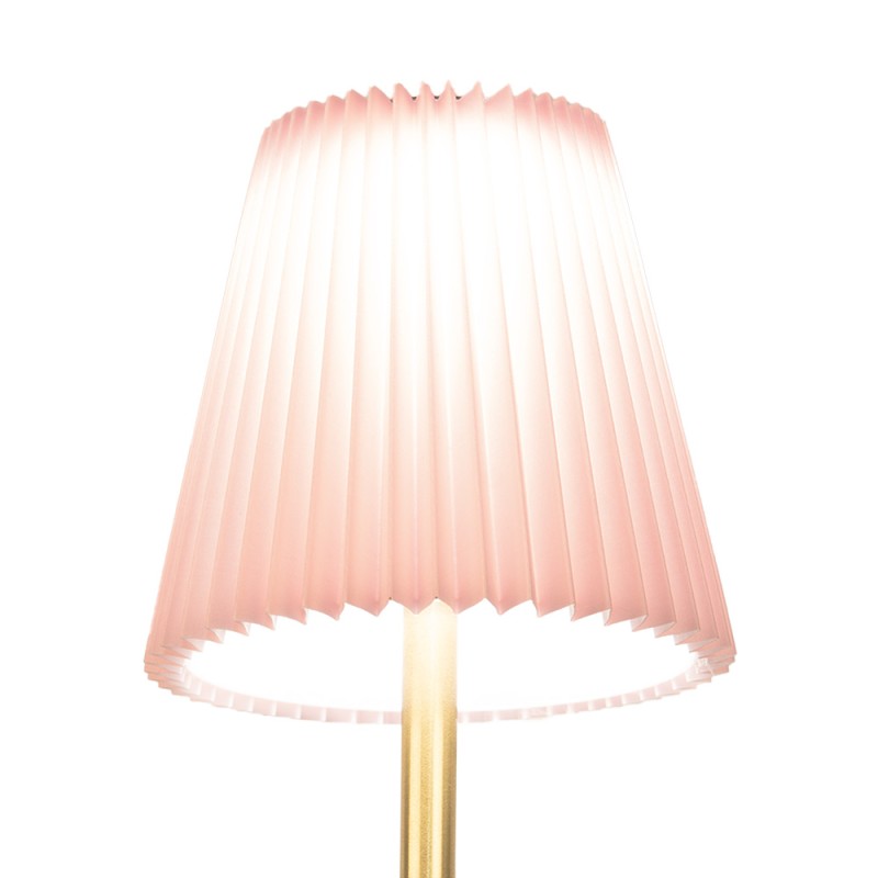 Gabriël Lampe de table Ø 12x30 cm Rose Métal