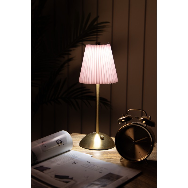 Gabriël Lampe de table Ø 12x30 cm Rose Métal