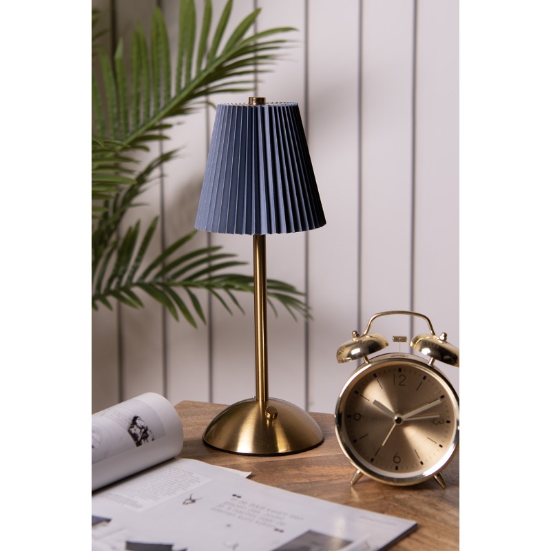 Gabriël Tischlampe Ø 12x30 cm Blau Metall