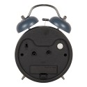 Clayre & Eef Analogwecker Ø 12x6x17 cm Blau Metall