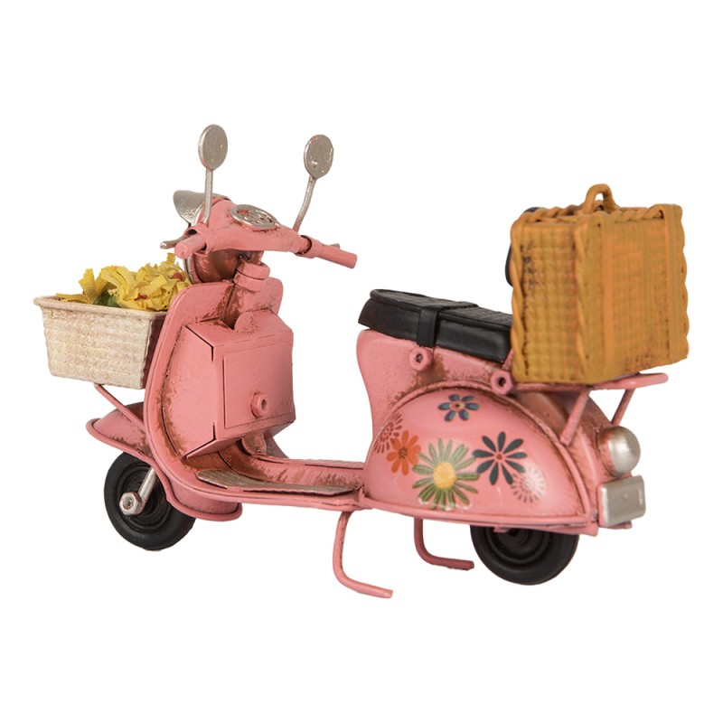 Clayre & Eef Decorative Figurine Scooter 12x6x8 cm Pink Metal