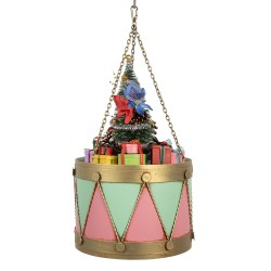 Clayre & Eef Image de décoration Tambour Ø 21x34/43 cm Rose Vert Métal
