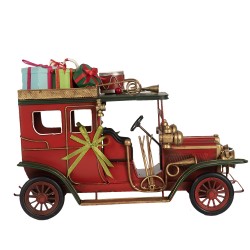 Clayre & Eef Image de décoration Voiture 42x18x28 cm Rouge Métal