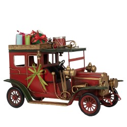 Clayre & Eef Image de décoration Voiture 42x18x28 cm Rouge Métal