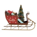 Clayre & Eef Décoration de Noël Image Luge 30x15x22 cm Rouge Métal