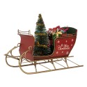 Clayre & Eef Décoration de Noël Image Luge 30x15x22 cm Rouge Métal