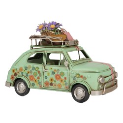 Clayre & Eef Image de décoration Voiture 26x12x18 cm Vert Métal