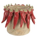 Clayre & Eef Planter Ø 21x17 cm Beige Terracotta