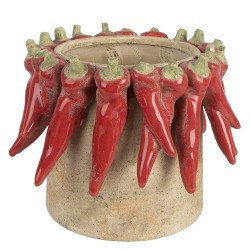 Clayre & Eef Planter Ø 21x17 cm Beige Terracotta